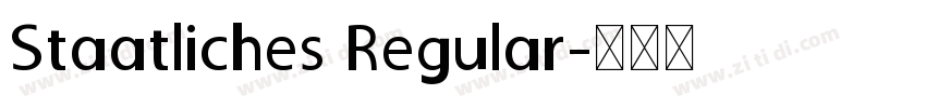 Staatliches Regular字体转换